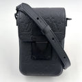 Louis Vuitton S Lock Vertical Wearable Wallet Leather Black Shoulder Bag