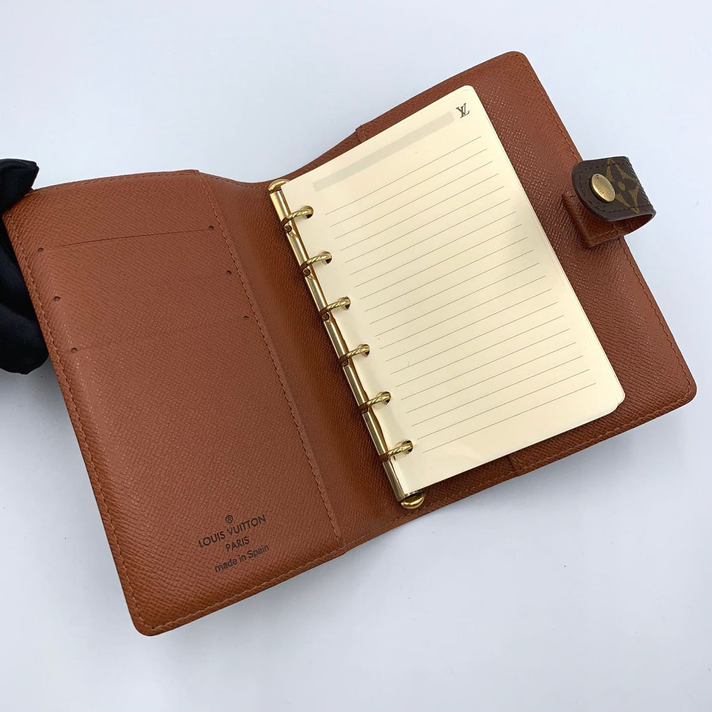 Louis Vuitton Agenda PM Leather Brown Cover Gold — view 3