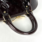 Louis Vuitton Alma PM Handbag Patent Leather Monogram Vernis Amarante — view 6