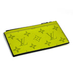 Louis Vuitton Coin Card Holder Case Monogram Taiga Taigarama Jaune — view 2