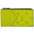 Louis Vuitton Coin Card Holder Case Monogram Taiga Taigarama Jaune