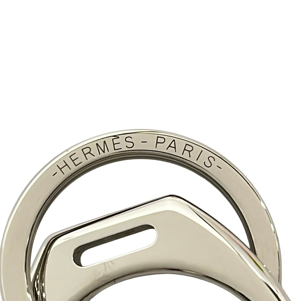 Hermes Key Holder Etrier Silver Key Ring — view 3