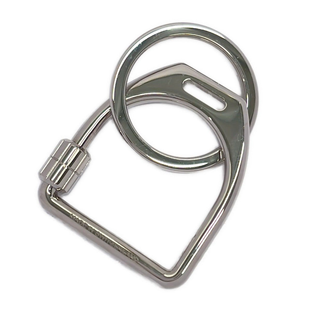 Hermes Key Holder Etrier Silver Key Ring — view 2