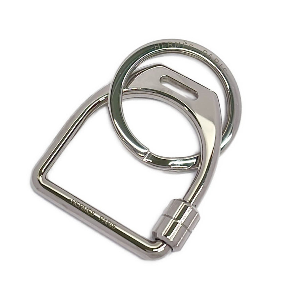 Hermes Key Holder Etrier Silver Key Ring
