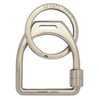 Hermes Key Holder Etrier Silver Key Ring — view 4