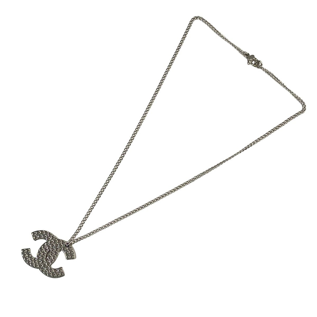 Chanel Necklace Silver CC Logo Perforated — view 2