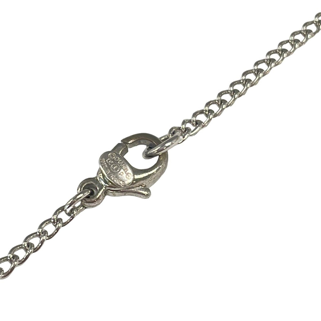 Chanel Necklace Silver CC Logo Perforated — view 4