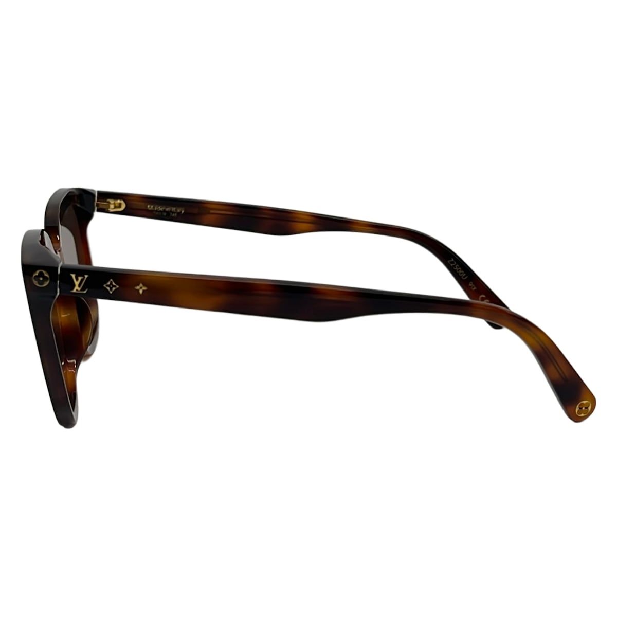 Louis Vuitton Sunglasses My Monogram Fame Rectangle Dark Brown Gold Eyewear — view 2