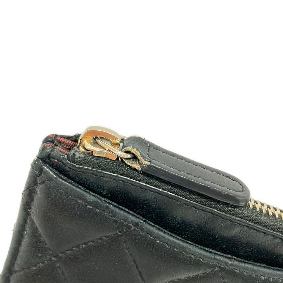 Chanel Coin Purse Quilted Black Card CC Logo Gold Lambskin — view 6