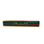 Hermes Brooch Enamel Cloisonne Green Gold