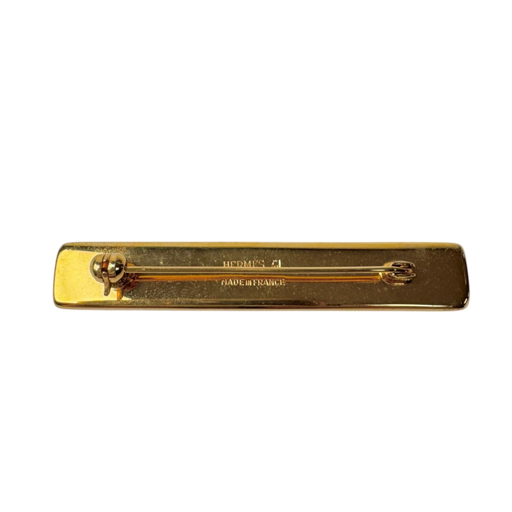 Hermes Brooch Enamel Cloisonne Green Gold — view 2