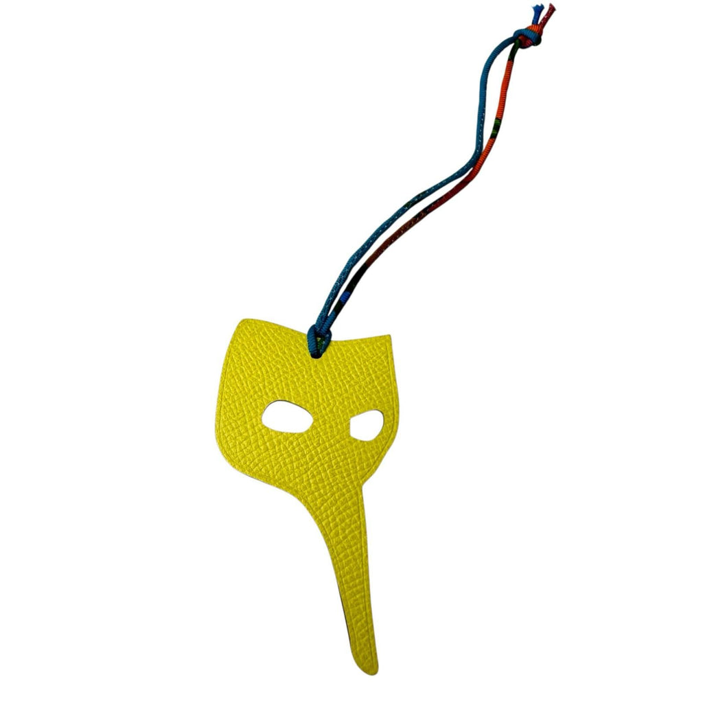 Hermes Petit H Charm Kamen Mask Blue Yellow Keychain — view 7