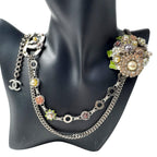 Chanel 05P Floral Chain Belt Necklace 2-Way CC Logo