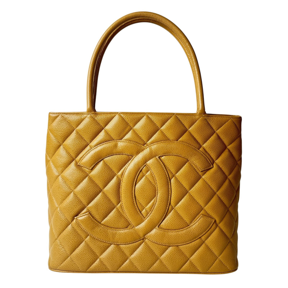 Chanel Caviar Leather Quilted Medallion Tote Bag