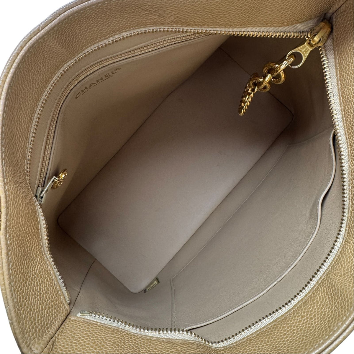 Chanel Caviar Leather Quilted Medallion Tote Bag — view 6
