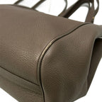 Celine Tote Bag Small Fold Cabas Gray Beige Leather — view 6
