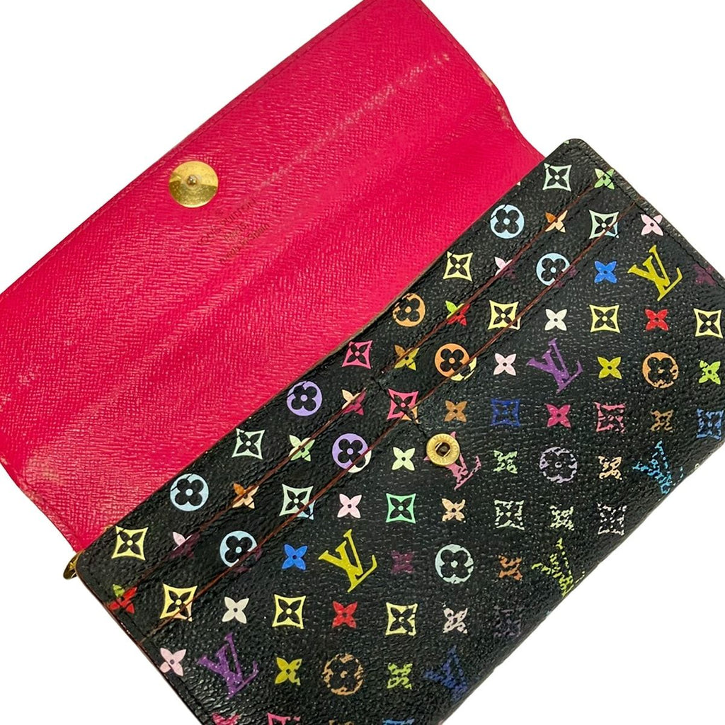 Louis Vuitton Wallet Monogram Multicolor Portefeuille Sarah Grenat — view 3