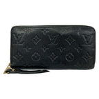 Louis Vuitton Wallet Monogram Empreinte Zippy Noir Leather