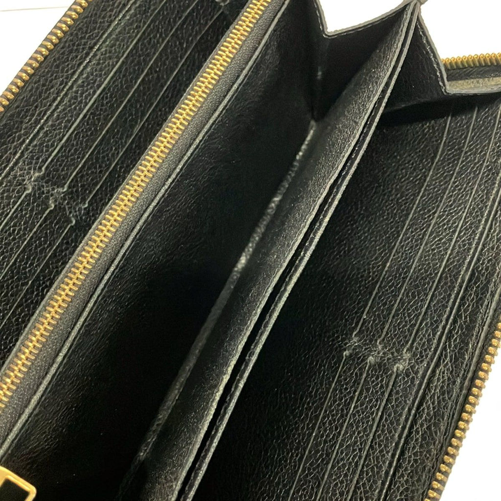 Louis Vuitton Wallet Monogram Empreinte Zippy Noir Leather — view 3