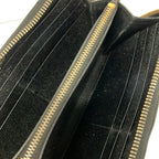 Saint Laurent Paris Wallet Monogram Full Zip Black Gold Zip Around — view 3