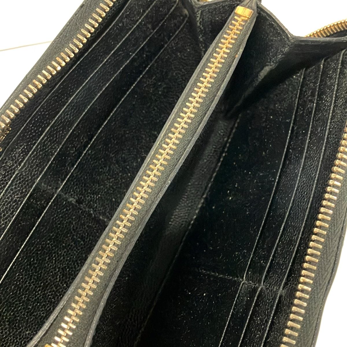Saint Laurent Paris Wallet Monogram Full Zip Black Gold Zip Around — view 3