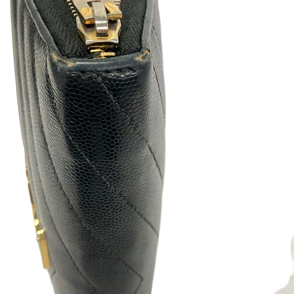 Saint Laurent Paris Wallet Monogram Full Zip Black Gold Zip Around — view 8