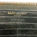 Saint Laurent Paris Wallet Monogram Full Zip Black Gold Zip Around — view 5