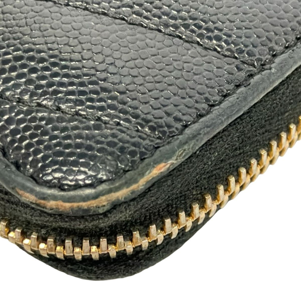 Saint Laurent Paris Wallet Monogram Full Zip Black Gold Zip Around — view 7