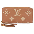 Louis Vuitton Wallet Bicolor Monogram Empreinte Zippy Rose Trianon Cream Leather