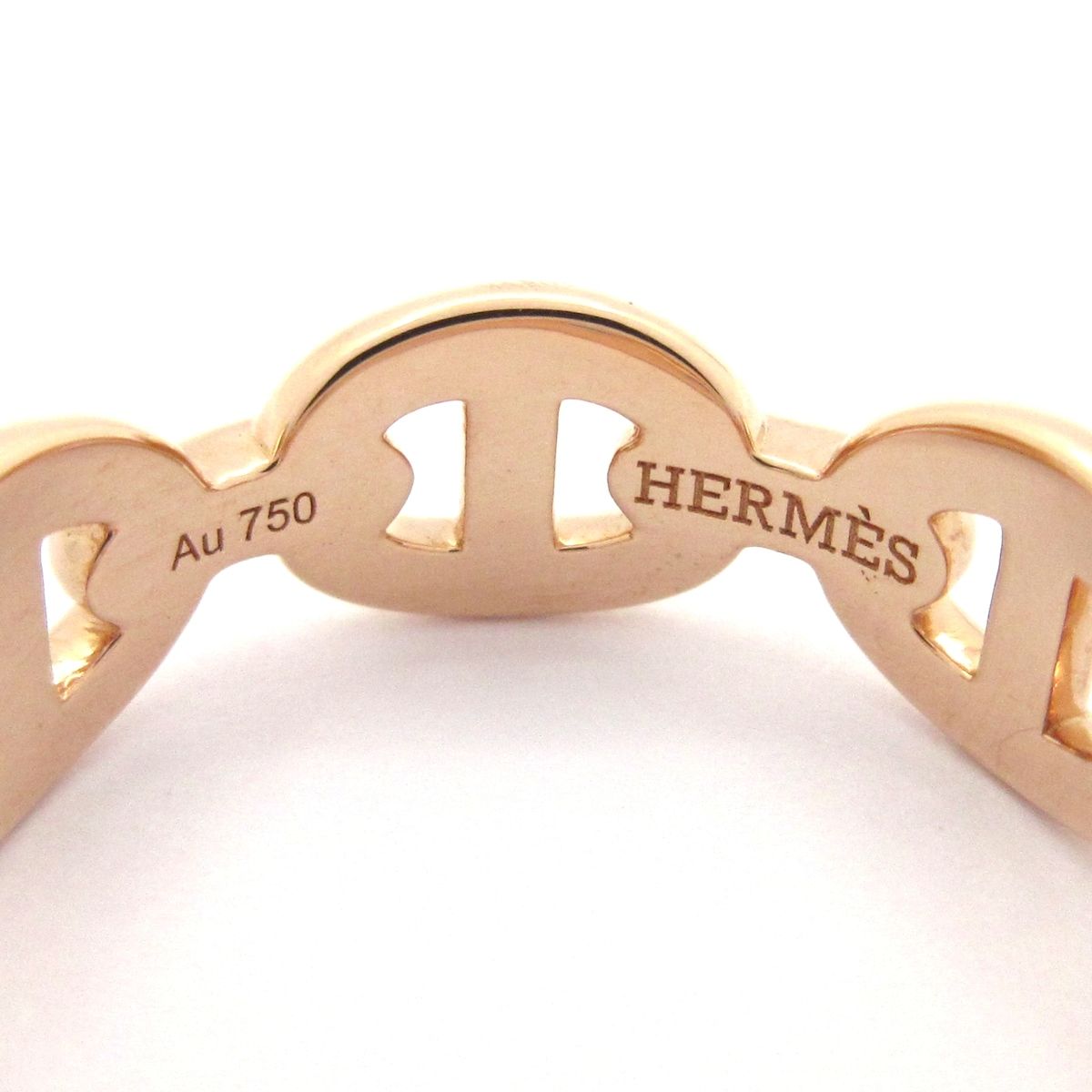Hermes Ring 47 Chaine D'ancre Enchainee PM 18k Pink Gold — view 5