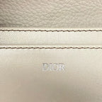Dior Business Card Case Greige Leather — view 5