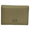 Dior Business Card Case Greige Leather