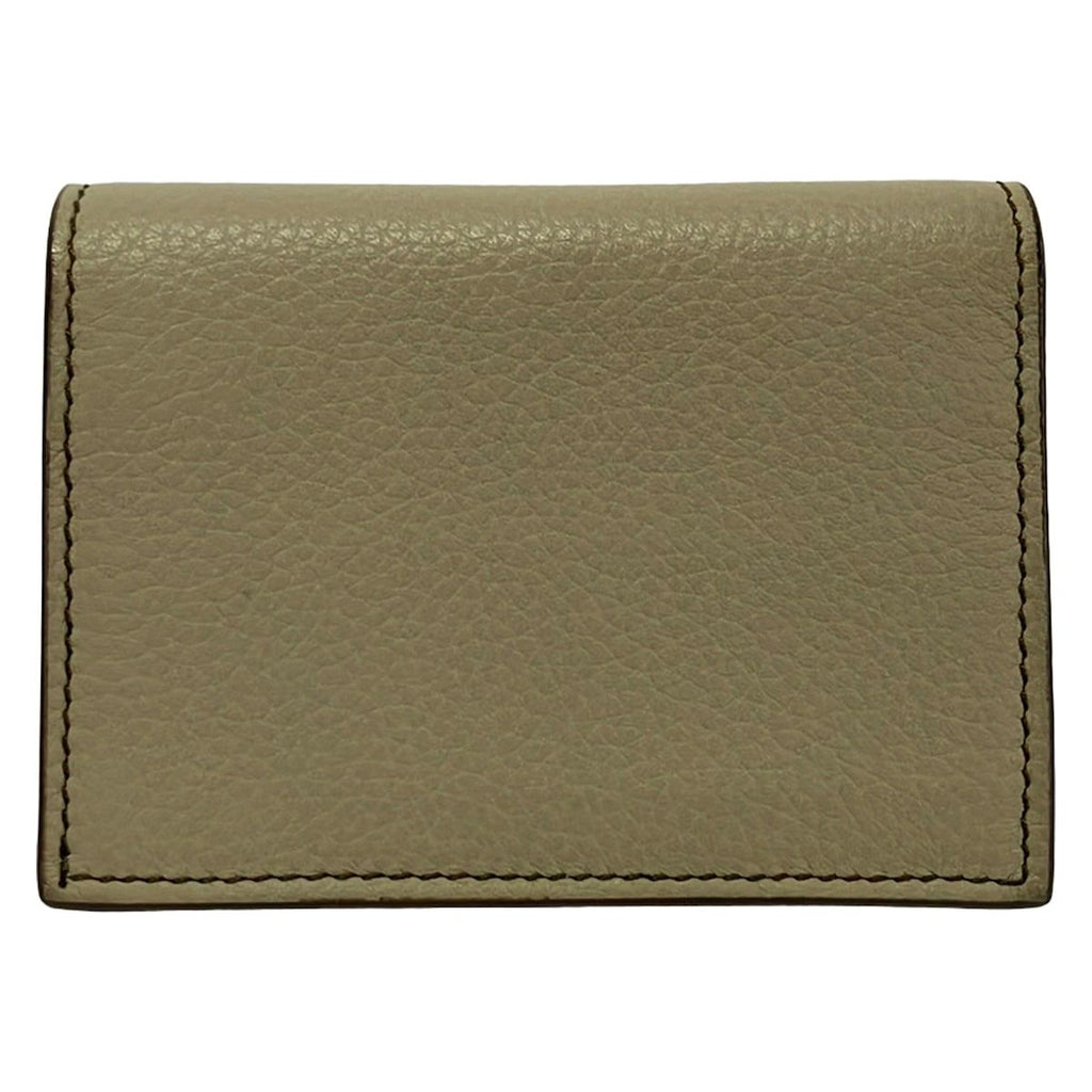 Dior Business Card Case Greige Leather — view 2