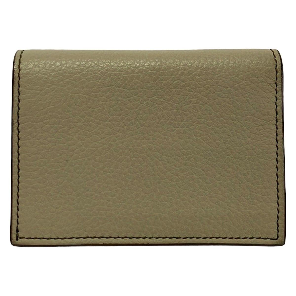 Dior Business Card Case Greige Leather — view 2