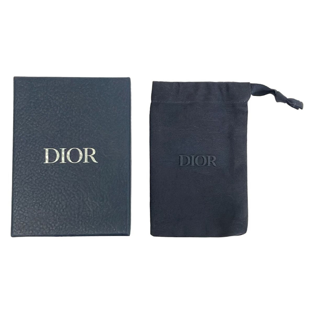 Dior Business Card Case Greige Leather — view 6