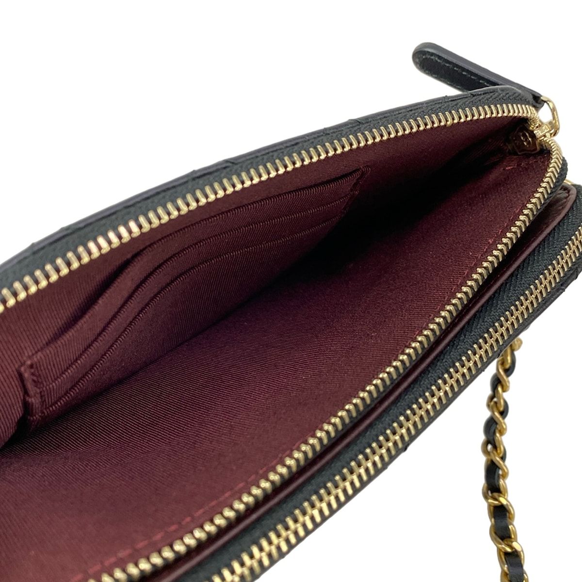 Chanel Wallet Black Chain Vintage Gold Shoulder Bag — view 4