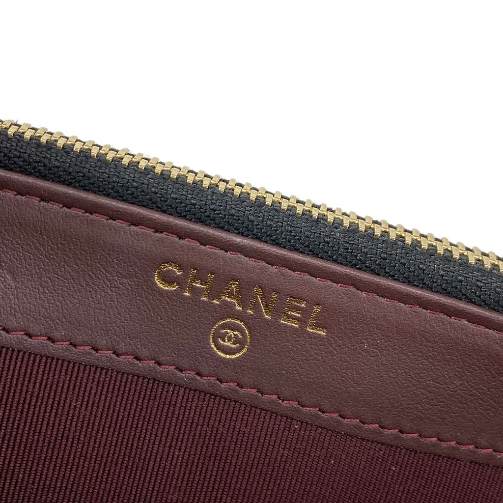 Chanel Wallet Black Chain Vintage Gold Shoulder Bag — view 6