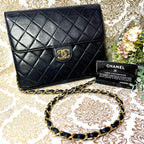 Chanel CC Logo Quilted Chain Shoulder Bag Vintage