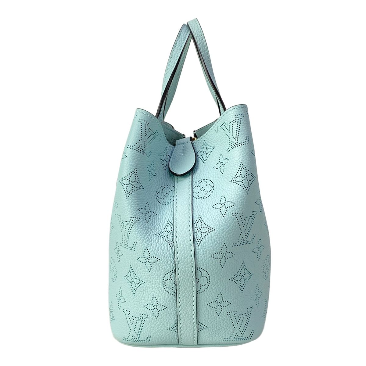 Louis Vuitton Tote Bag Mahina Blossom PM Mineral Blue Leather Cowhide — view 4