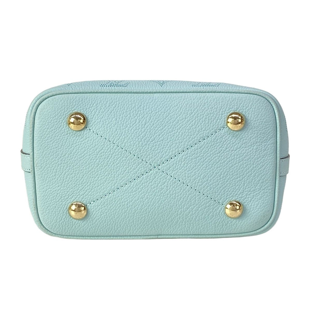 Louis Vuitton Tote Bag Mahina Blossom PM Mineral Blue Leather Cowhide — view 5