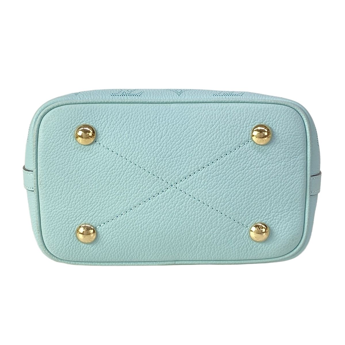 Louis Vuitton Tote Bag Mahina Blossom PM Mineral Blue Leather Cowhide — view 5
