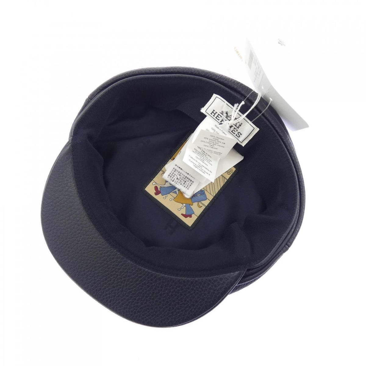 Hermes Cap Hat Navy — view 6