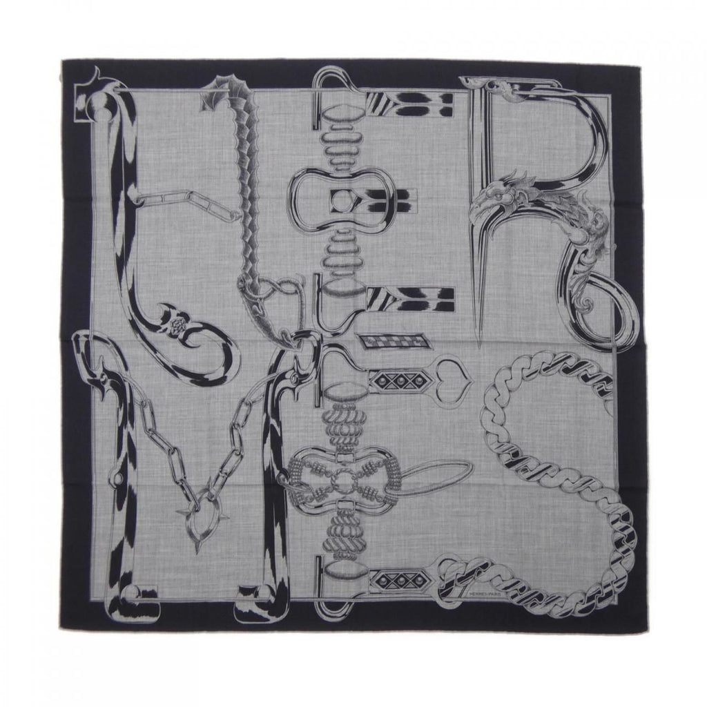 Hermes Metallic Meta lique Carre 100 Shawl Scarf
