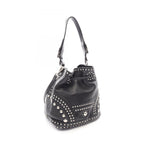 Prada Studs Black Leather 2-Way Bucket Bag — view 2