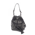Prada Studs Black Leather 2-Way Bucket Bag