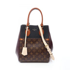 Louis Vuitton Handbag Fold Tote MM Monogram Noir Wine Cream 2-Way Bordeaux