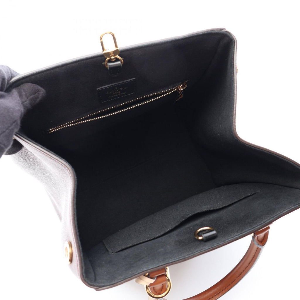 Louis Vuitton Handbag Fold Tote MM Monogram Noir Wine Cream 2-Way Bordeaux — view 3