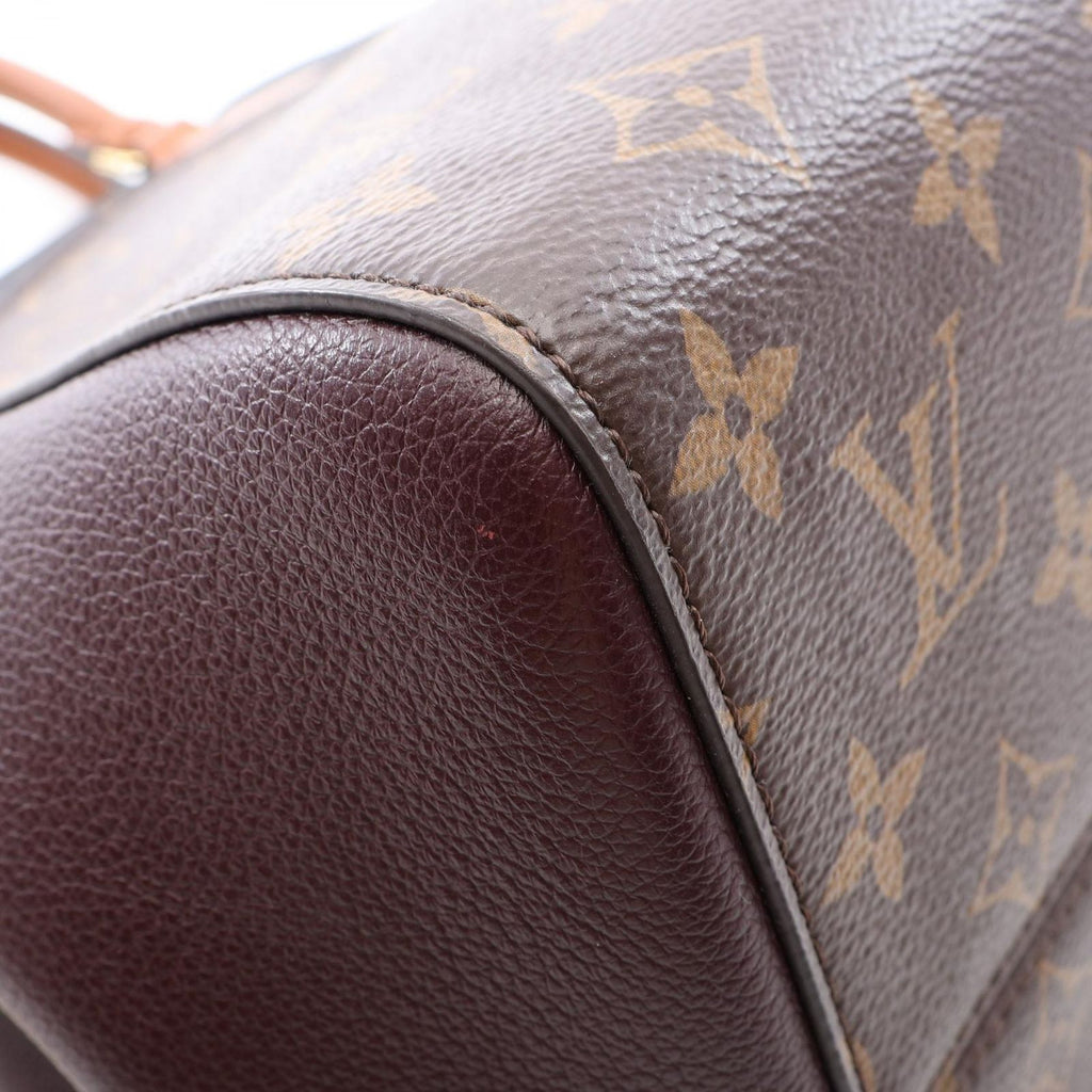 Louis Vuitton Handbag Fold Tote MM Monogram Noir Wine Cream 2-Way Bordeaux — view 6