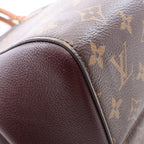 Louis Vuitton Handbag Fold Tote MM Monogram Noir Wine Cream 2-Way Bordeaux — view 6
