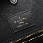 Louis Vuitton Handbag Fold Tote MM Monogram Noir Wine Cream 2-Way Bordeaux — view 4